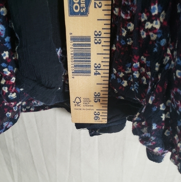 VNL Styleline Boho Navy Floral Dress Sz 1X - Picture 7 of 8